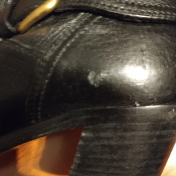 Prada Zipper Leather Boots Black 36